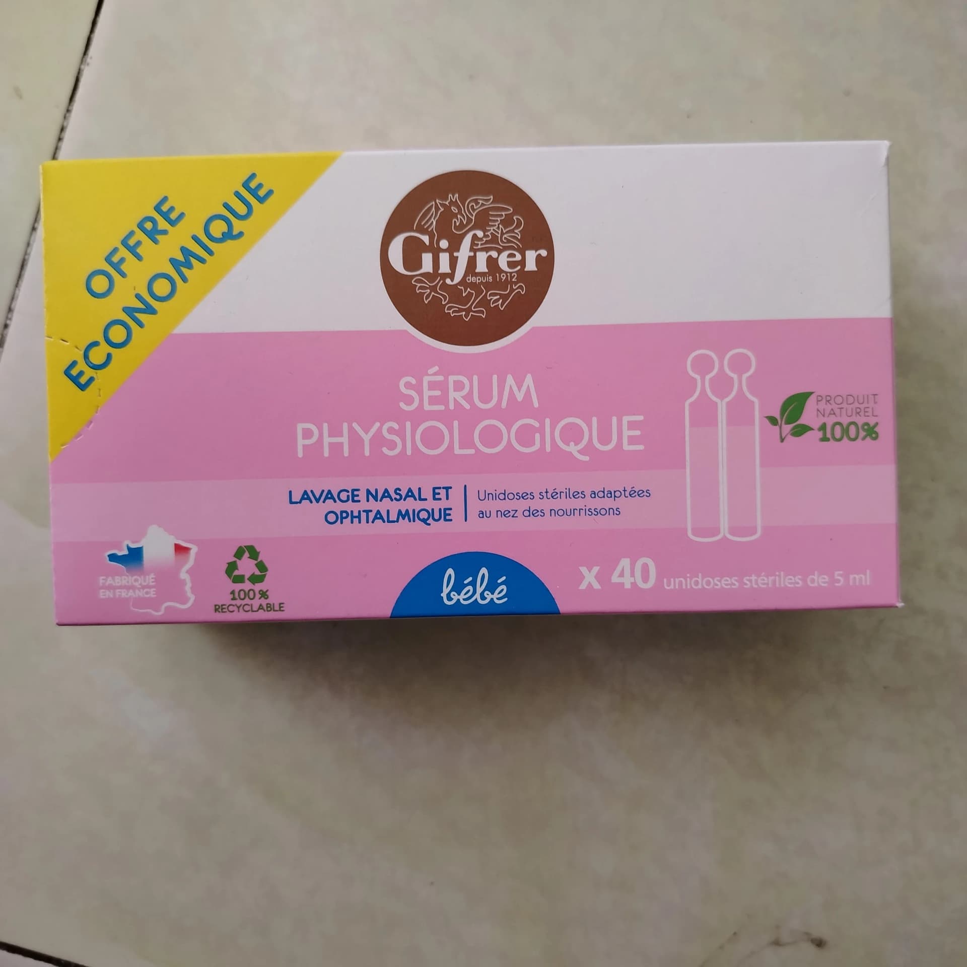 Gifrer Serum Physiologique 0.9% Sodium Chloride