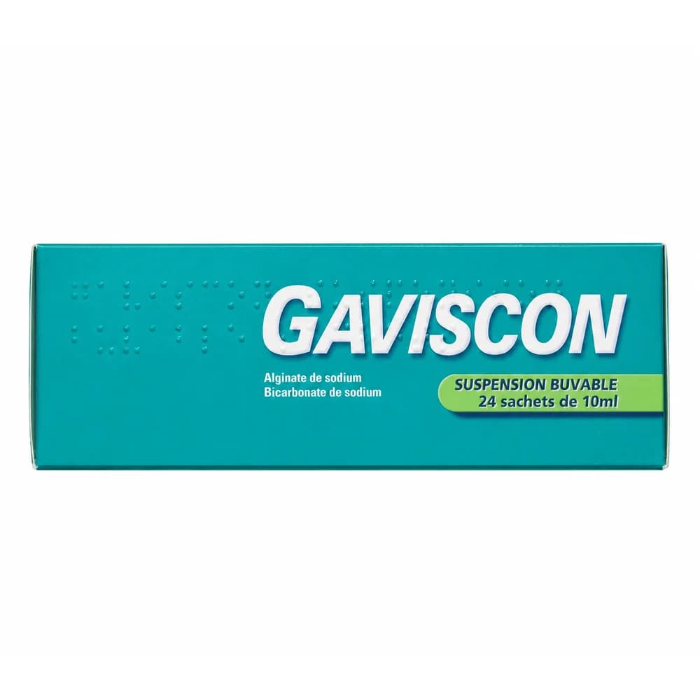 Gaviscon Sodium alginate 500 mg / sodium bicarbonate 267 mg per 10 mL sachet