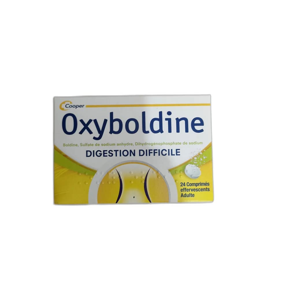Oxyboldine Boldine 0.5 mg / Anhydrous sodium sulfate 54 mg / Sodium dihydrogen phosphate 132 mg