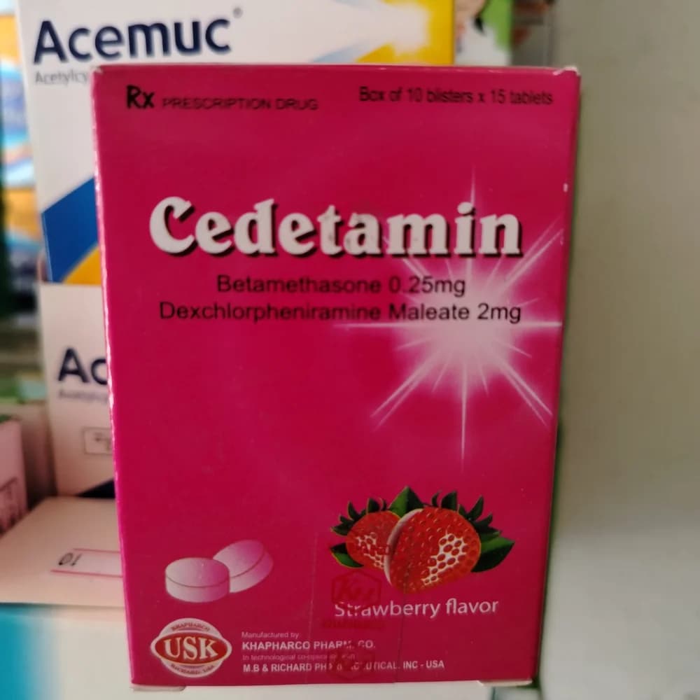 Cedetamin Betamethasone 0.25 mg / Dexchlorpheniramine maleate 2 mg
