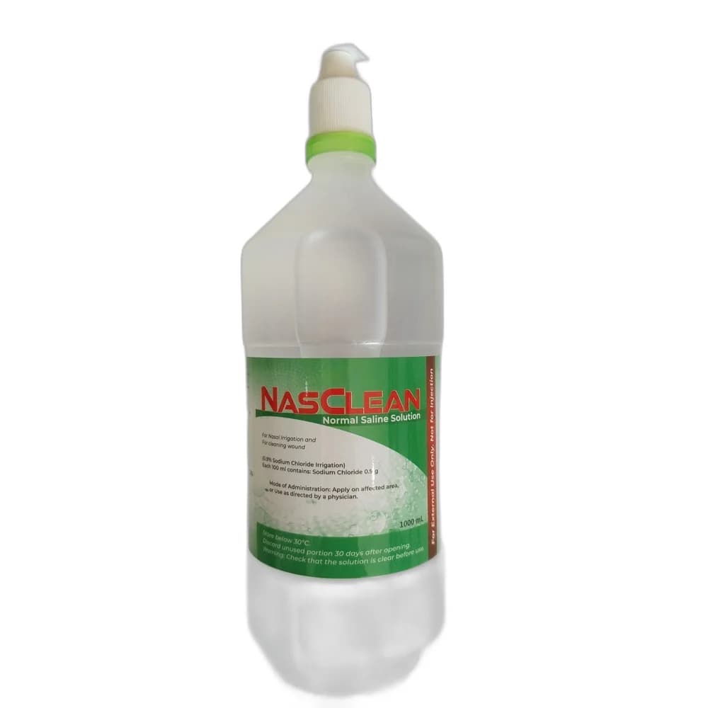 Nasclean Sodium chloride 0.9% irrigation solution, 1000 mL