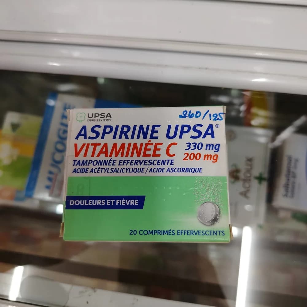 Aspirine UPSA Vitamin C Acetylsalicylic acid 330 mg / Ascorbic acid 200 mg