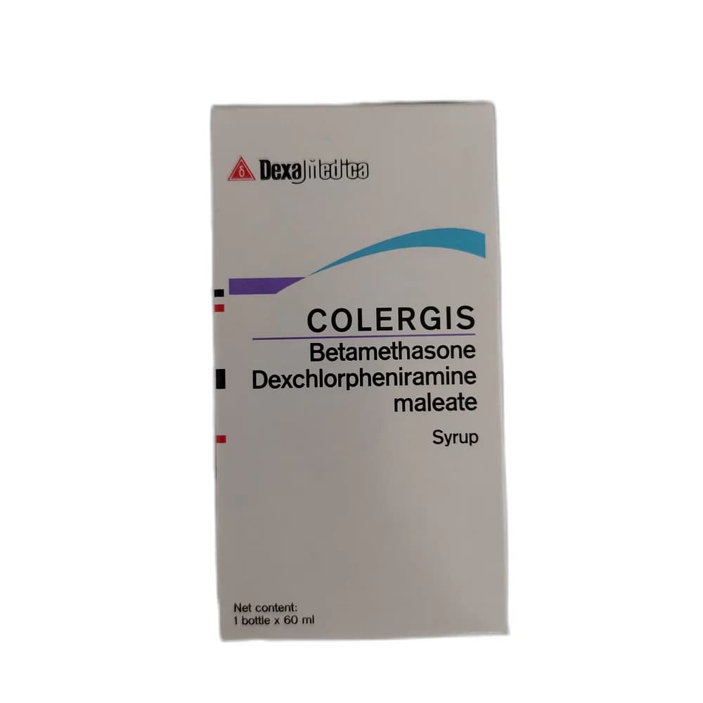 Colergis Betamethasone 0.25 mg / Dexchlorpheniramine maleate 2 mg per 5 mL