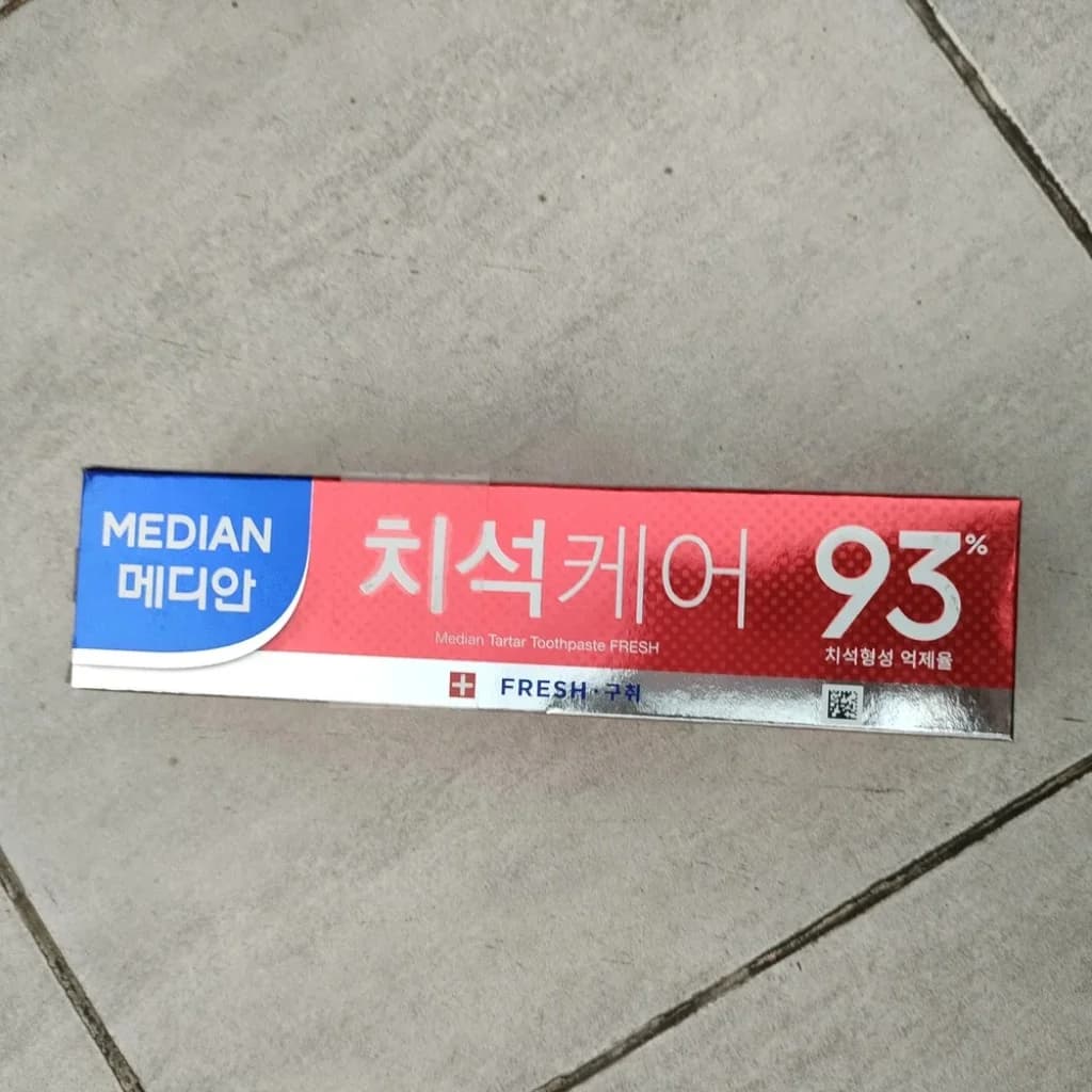 Median Dental IQ 93% Tartar Care Toothpaste (Fresh) Apply a pea-sized amount on a toothbrush and brush twice daily.