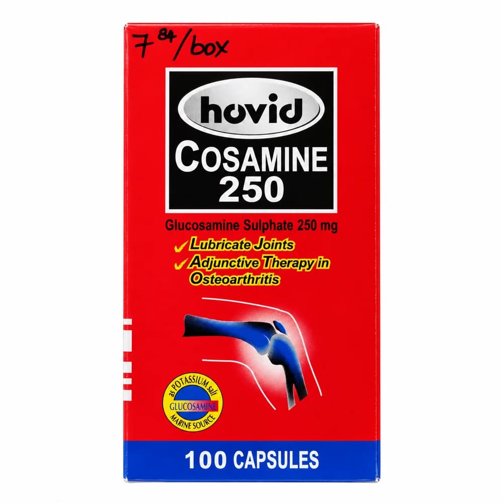 Cosamine Glucosamine sulphate 250 mg (from crystalline glucosamine potassium sulphate 331.6 mg)