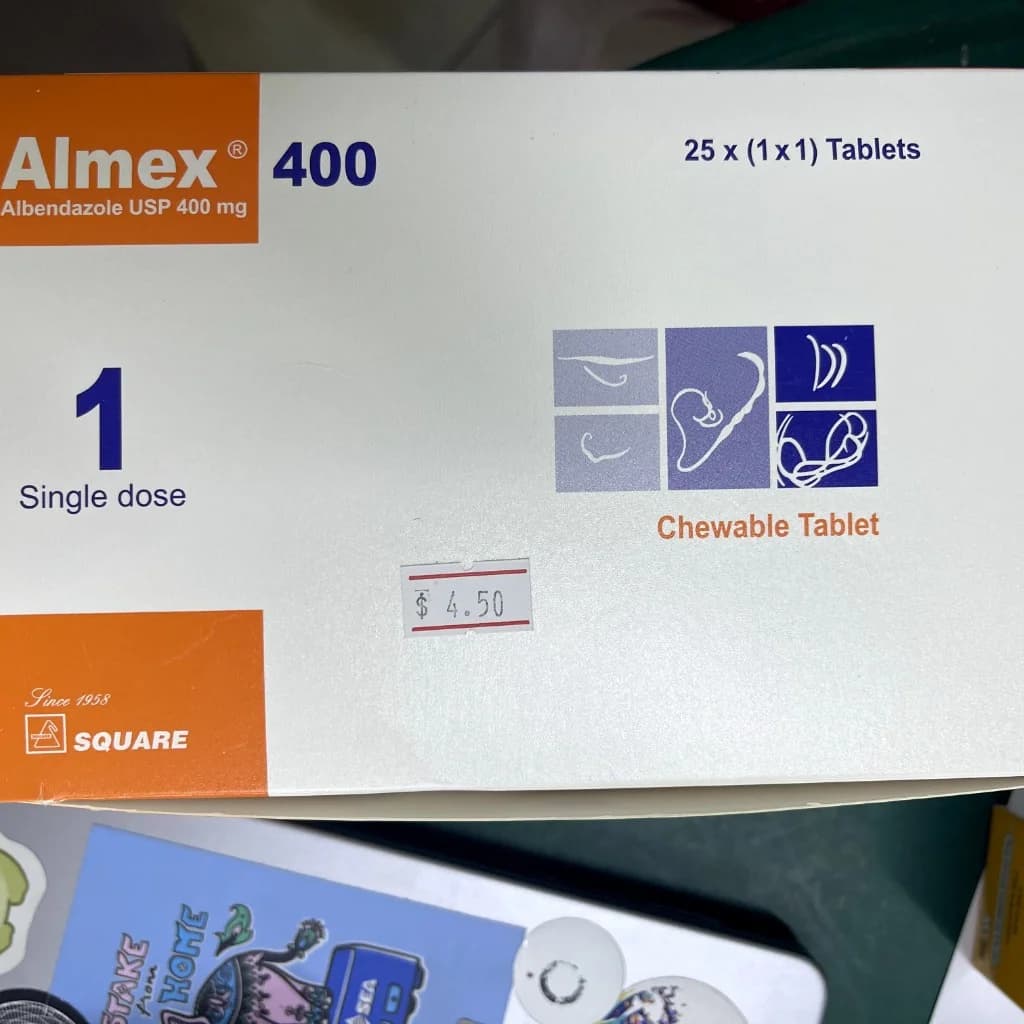 Almex Albendazole USP 400mg