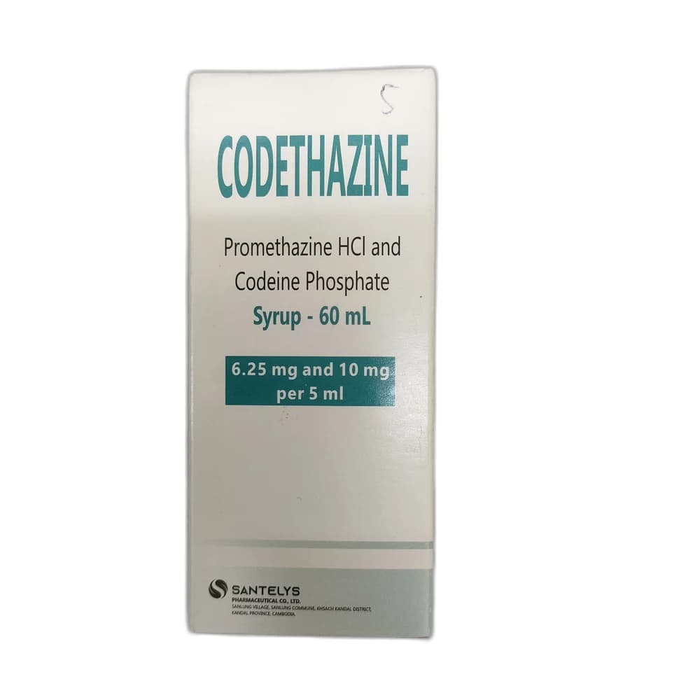 Codethazine Promethazine 6.25 mg + Codeine 10 mg per 5 ml