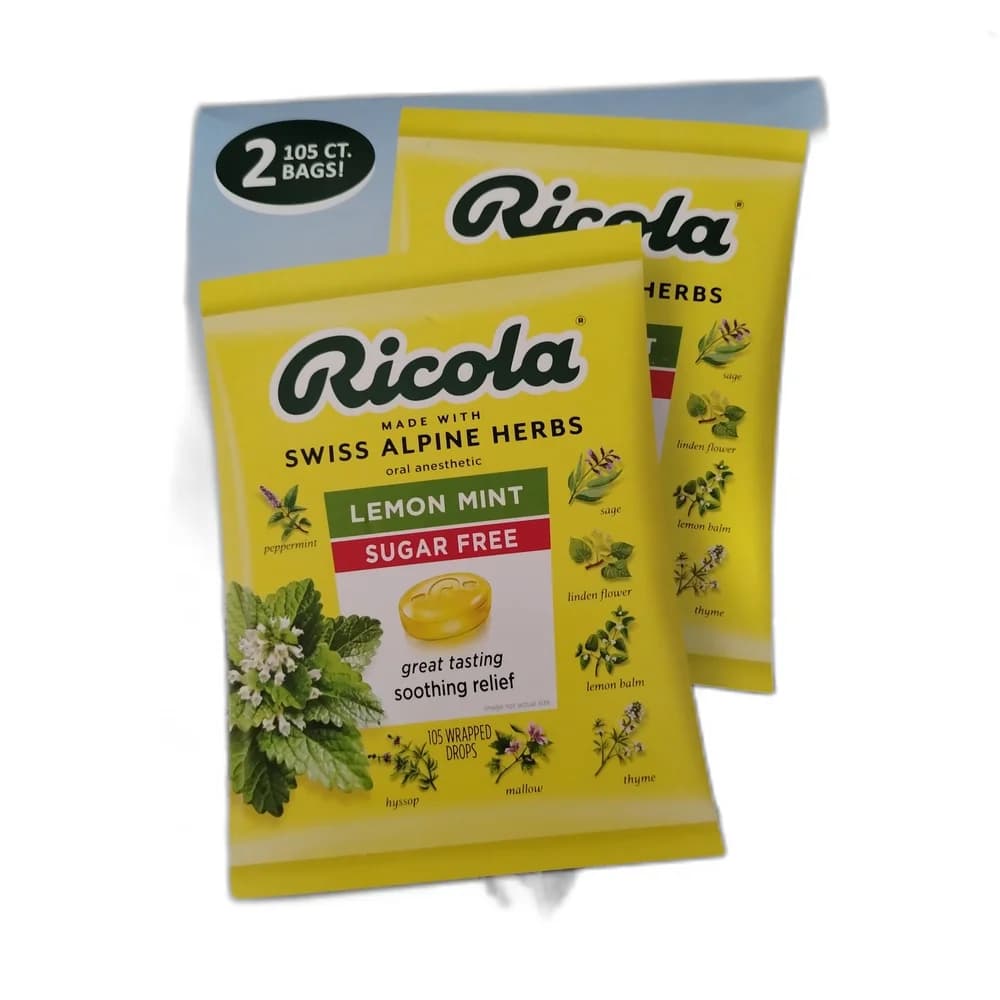 Ricola Sugar Free Lemon Mint Cough Drops