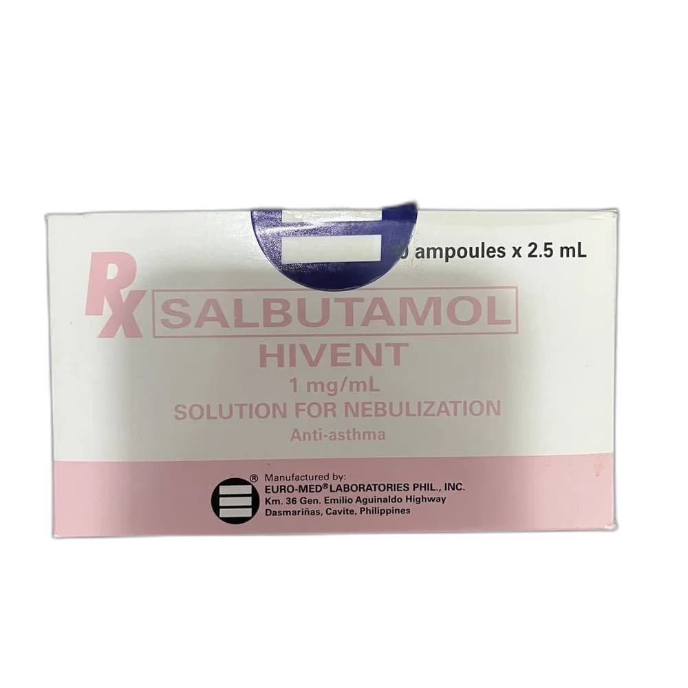 Salbutamol Hivent Salbutamol 1 mg/mL solution for nebulization; 2.5 mL per ampoule