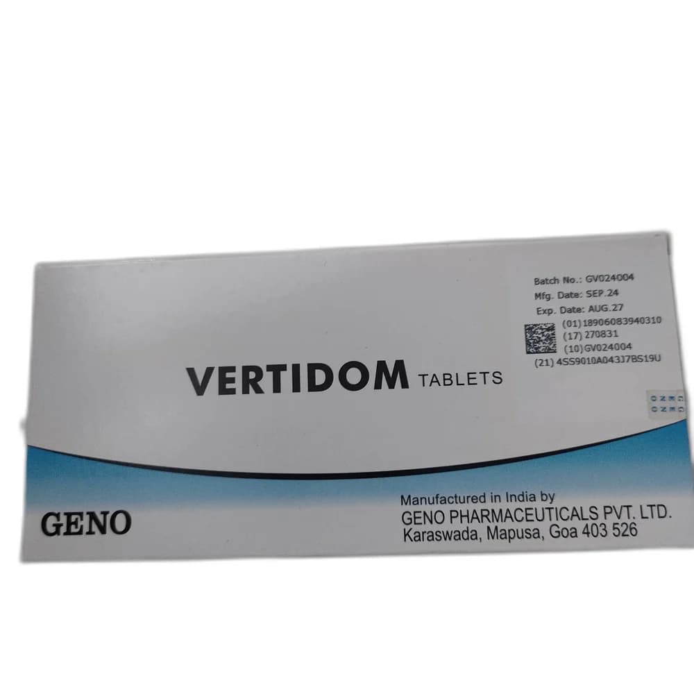 Vertidom cinnarizine 20 mg + domperidone 15 mg