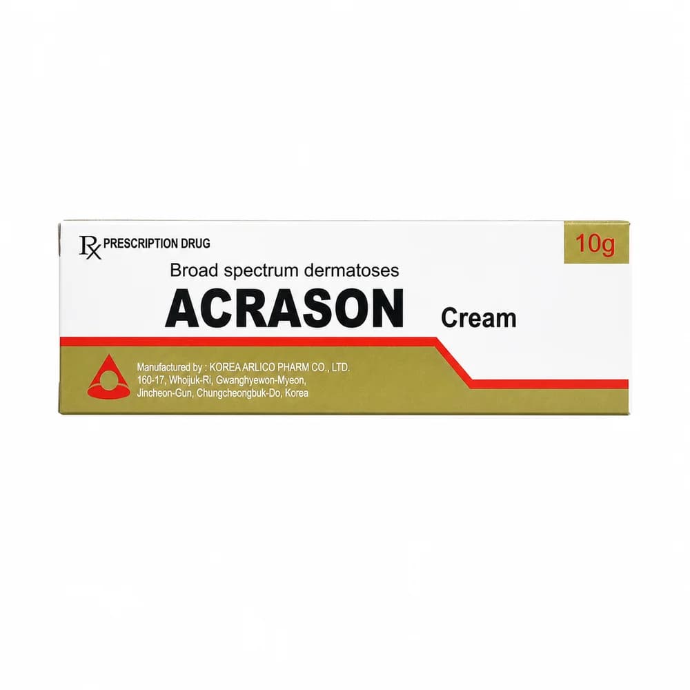Acrason Betamethasone dipropionate 0.064% + clotrimazole 1% + gentamicin 0.1% cream, 10 g