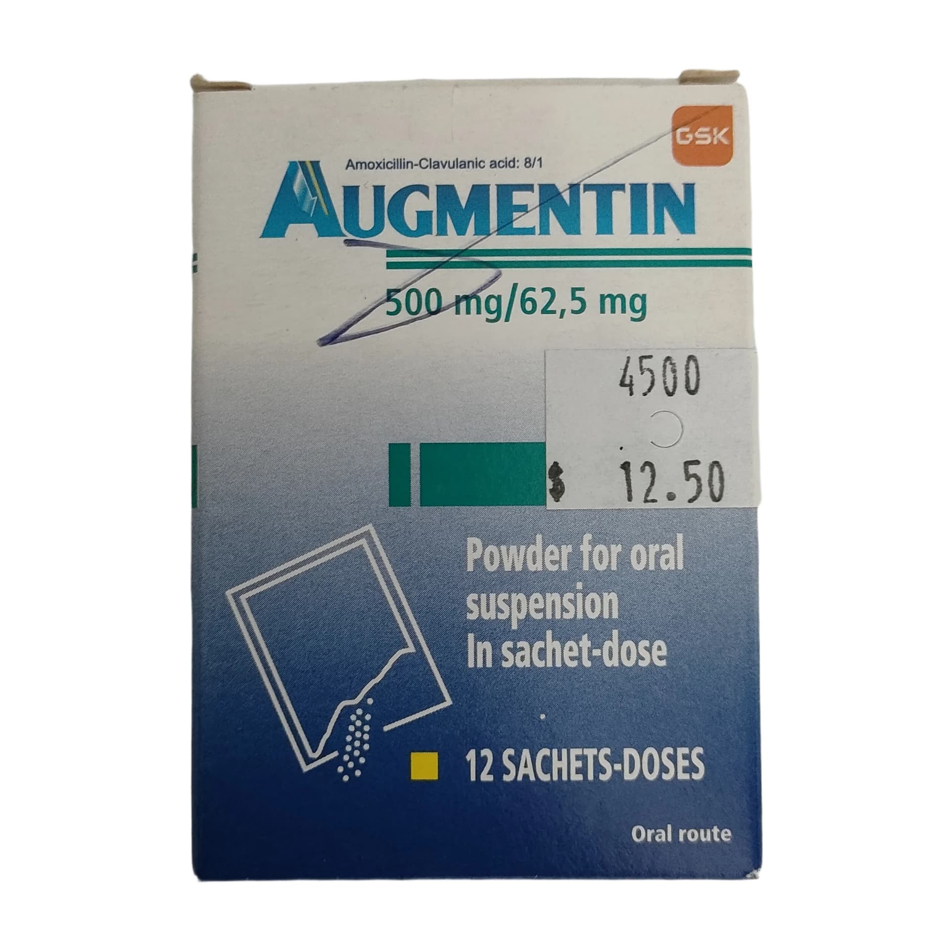 Augmentin 500mg/62.5mg per sachet