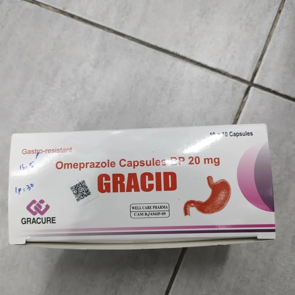 Gracid Omeprazole 20 mg per gastro-resistant capsule