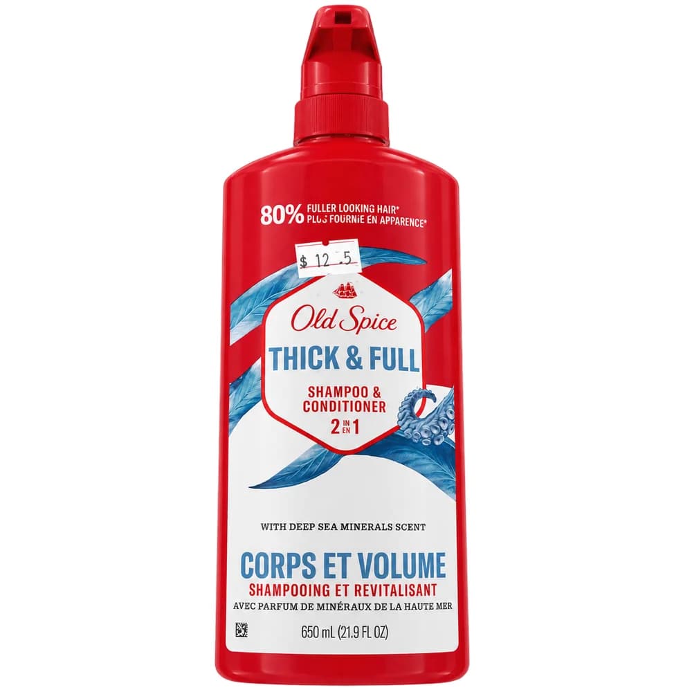 Old Spice Thick & Full 2-in-1 Shampoo & Conditioner 650 ml