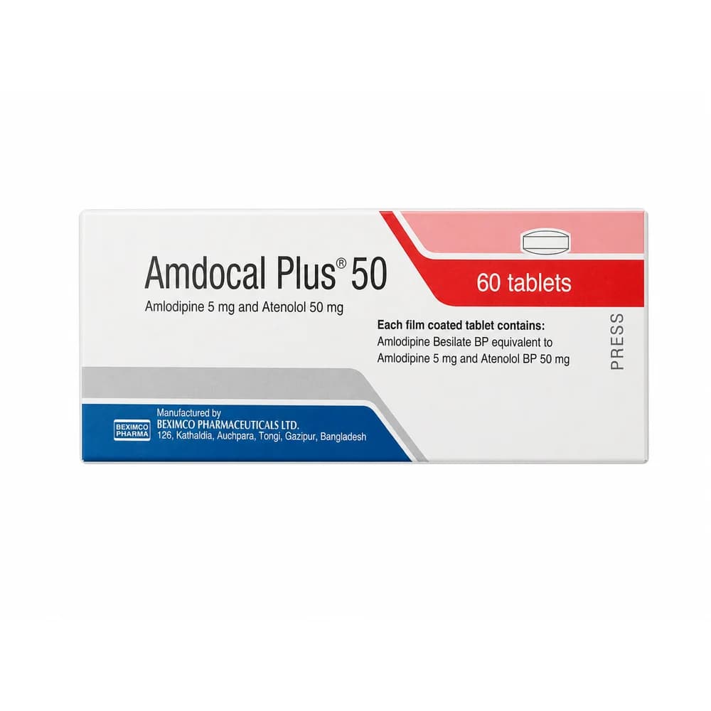 Amdocal Plus Amlodipine 5 mg / Atenolol 50 mg