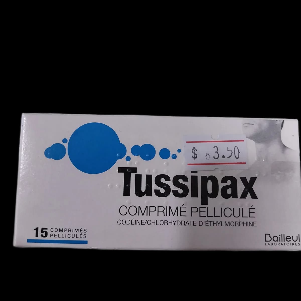 Tussipax Codeine 10mg / Chlorhydrate d'Ethylmorphine 10mg