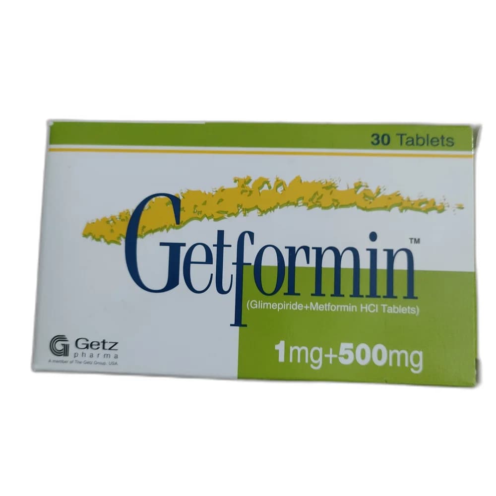 Getformin 1 mg + 500 mg