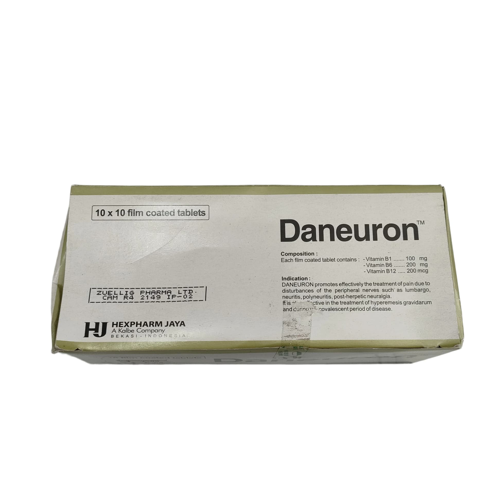 Daneuron Vitamin B1 100mg + B6 200mg + B12 200mcg