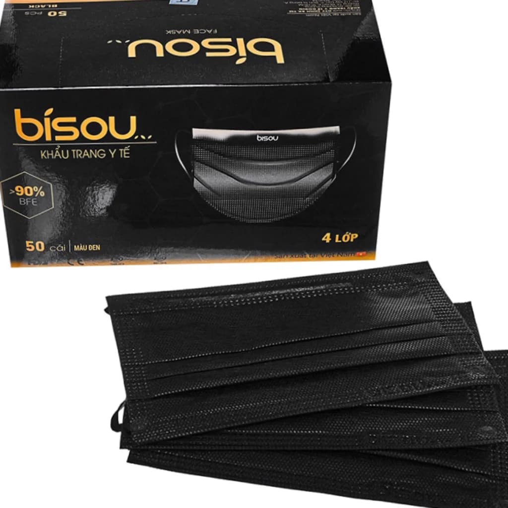 Bisou mask black 50 pcs 