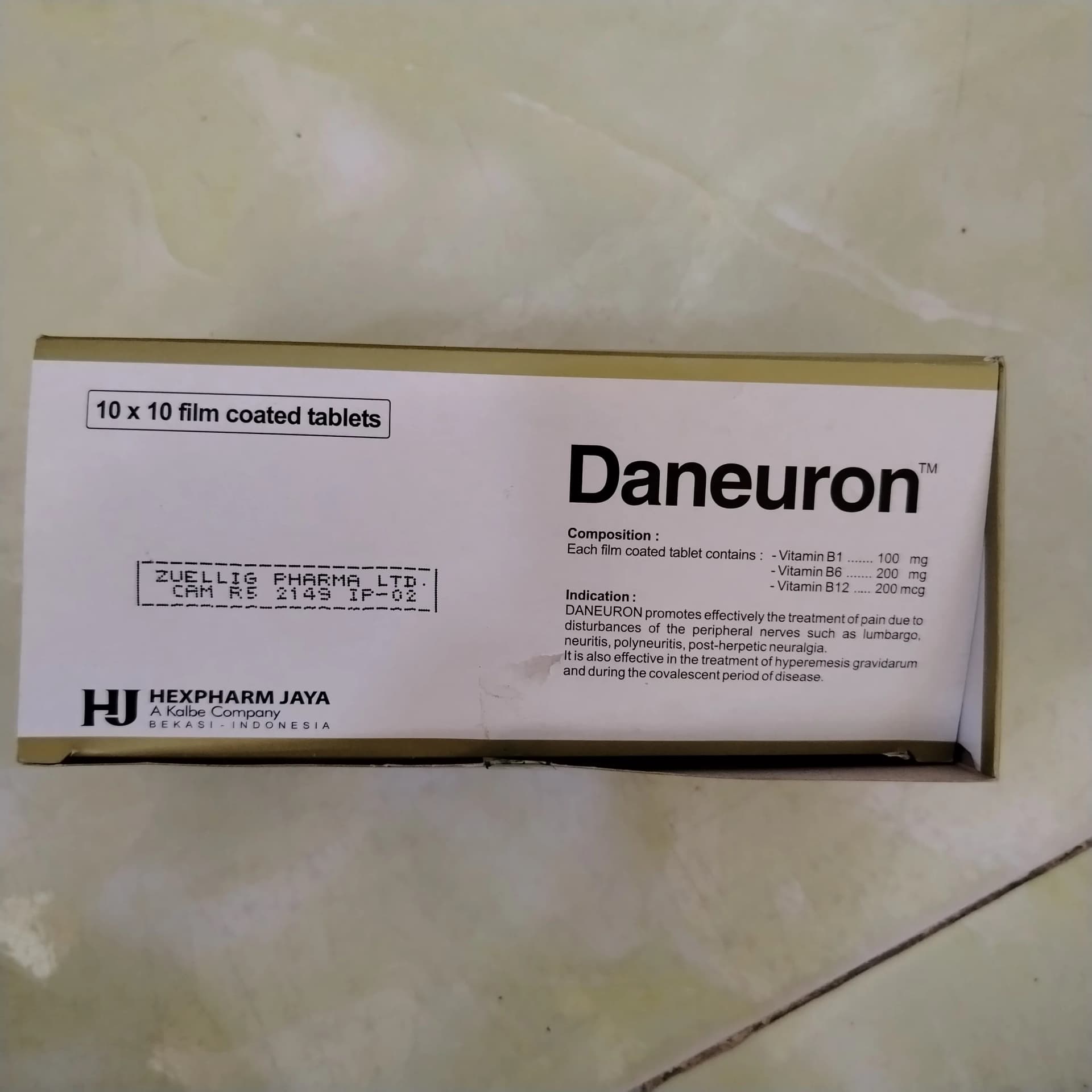 Daneuron Vitamin B1 100mg + Vitamin B6 200mg + Vitamin B12 200mcg