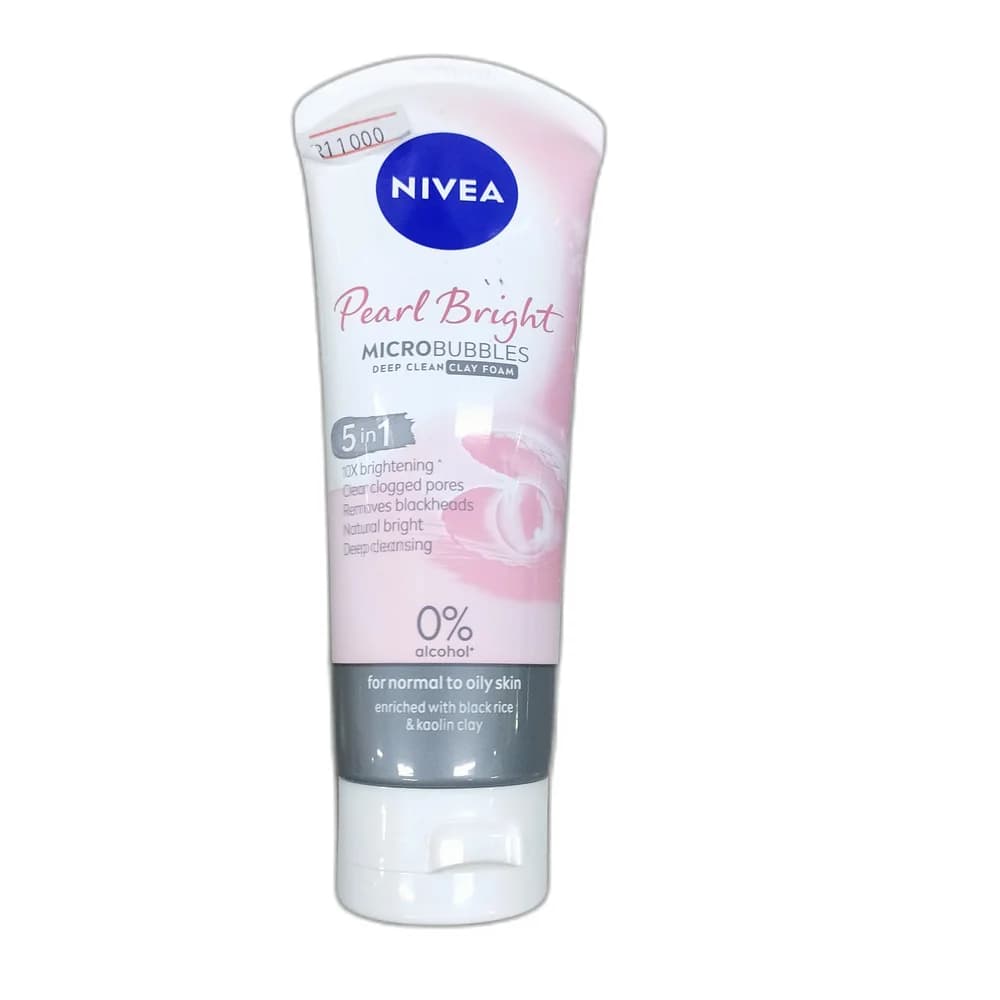 Nivea Pearl Bright Microbubbles Deep Clean Clay Foam 5-in-1 100 g