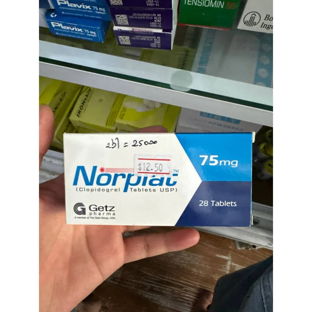 Norplat 75 mg Clopidogrel 75 mg per tablet