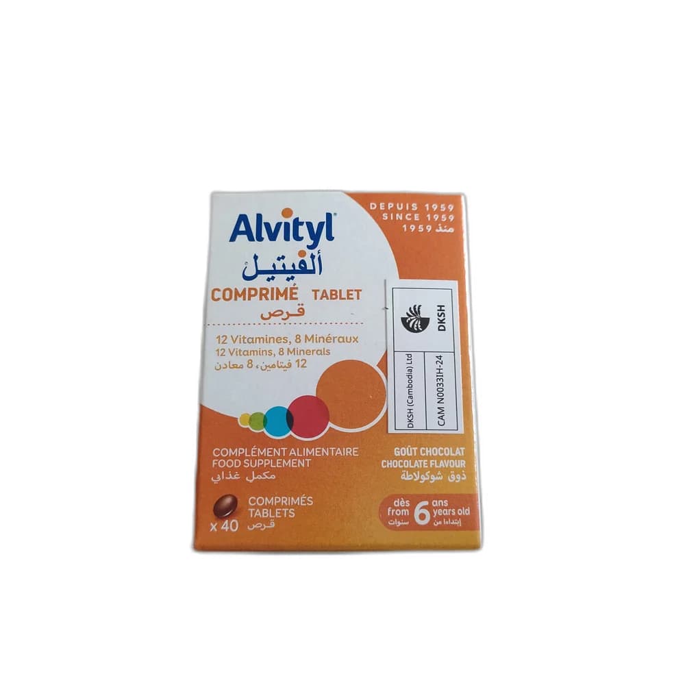 Alvityl Comprimé Tablet 12 vitamins and 8 minerals per tablet