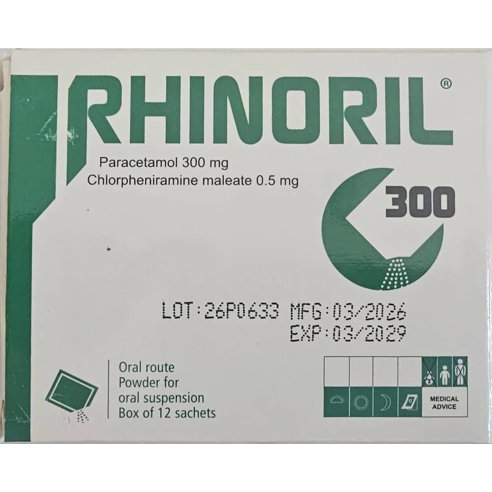 Rhinoril Paracetamol 300 mg / Chlorphenamine maleate 0.5 mg