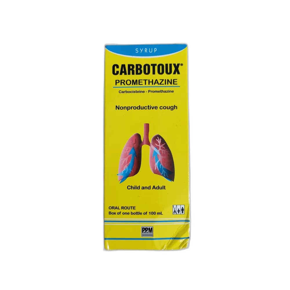 Carbotoux Promethazine Carbocisteine 100 mg + Promethazine 2.5 mg / 5 ml