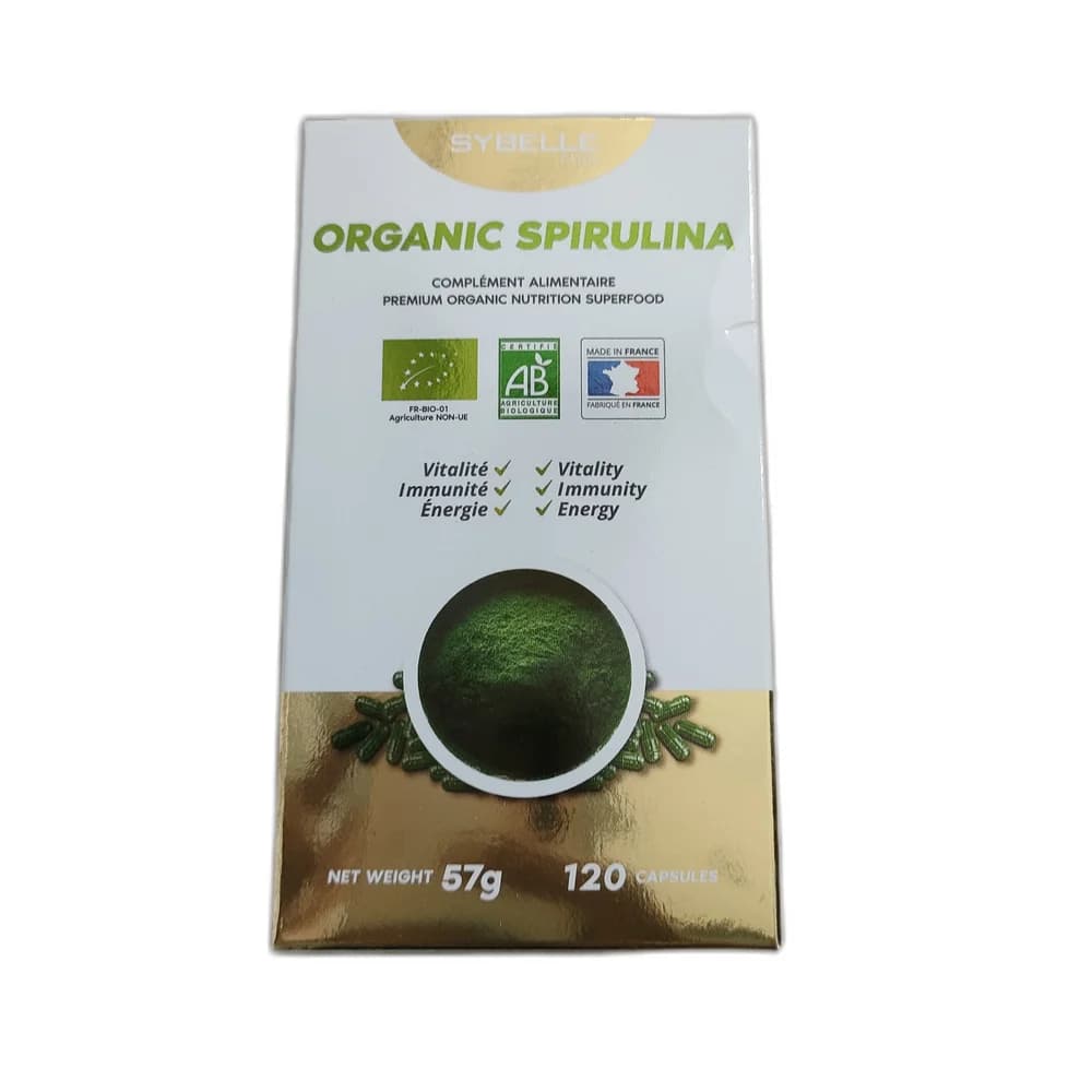Sybelle Organic Spirulina 2520 mg spirulina per 6 capsules