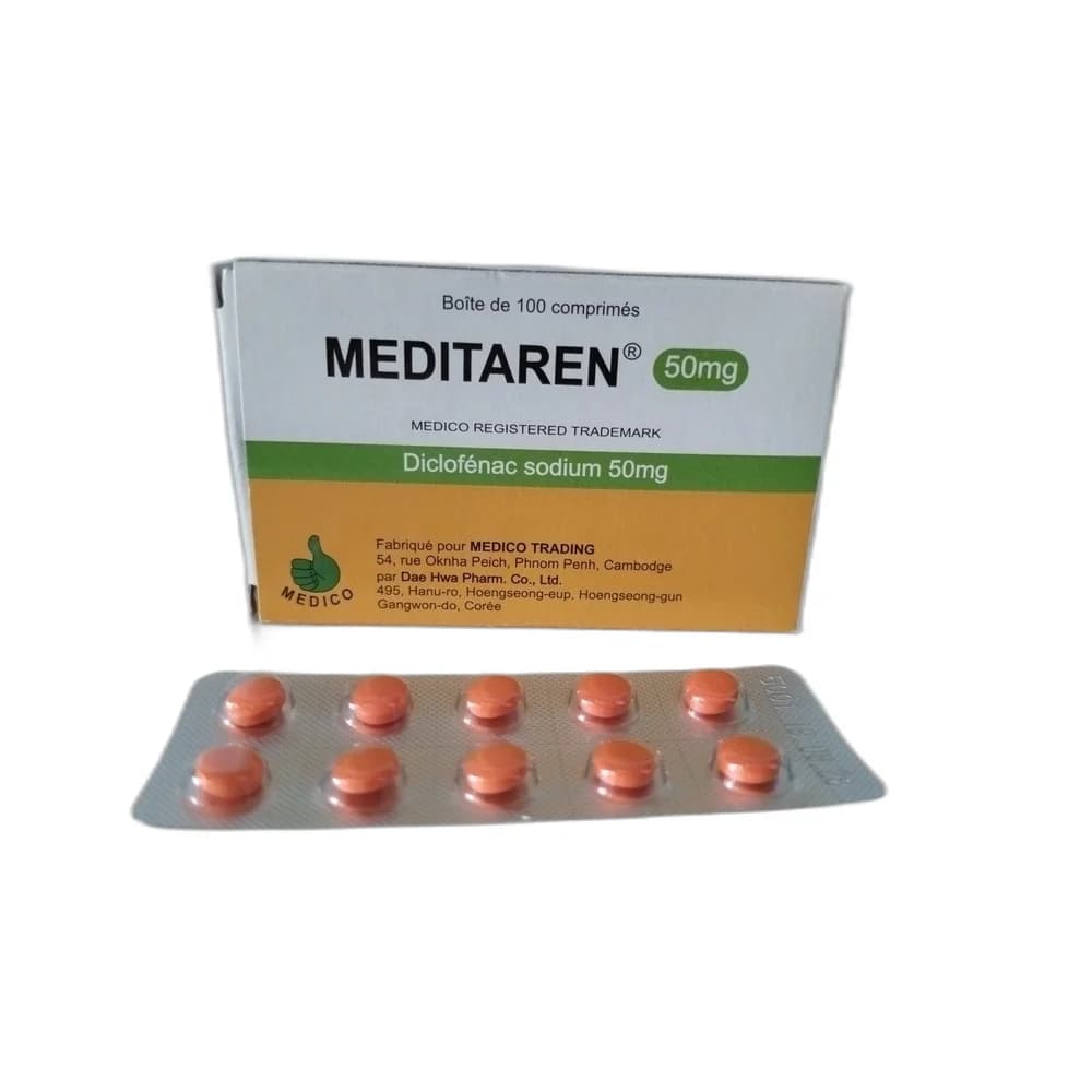 Meditaren Diclofenac sodium 50 mg per tablet
