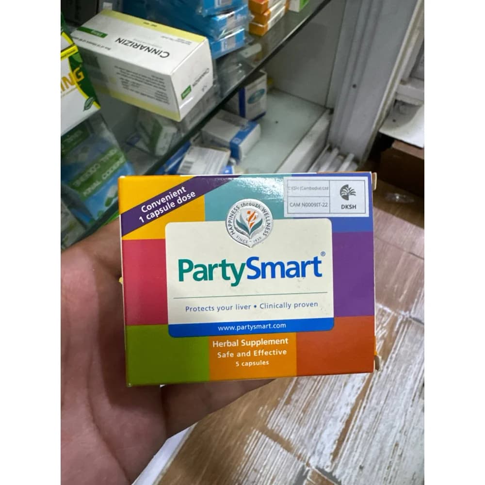 PartySmart Herbal supplement capsules, 5 capsules