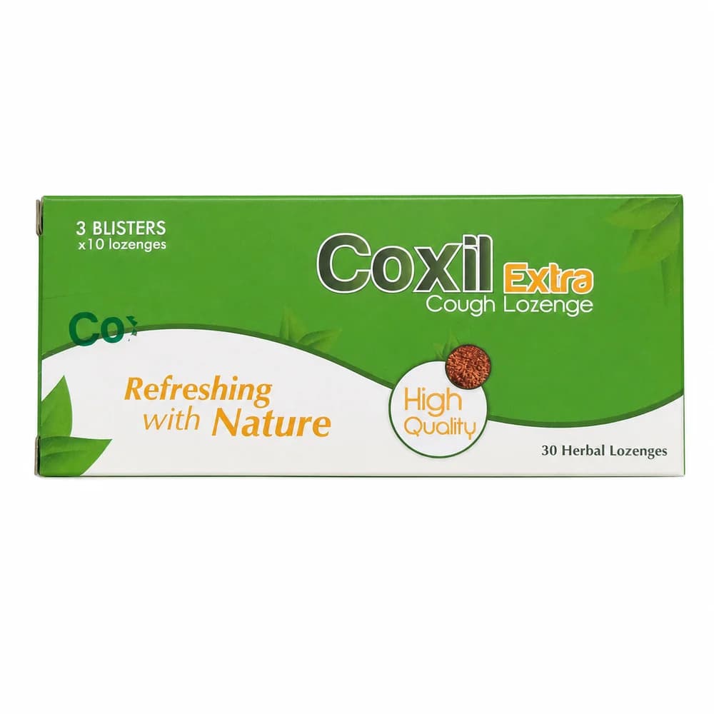 Coxil Extra Herbal cough lozenges, 30 lozenges