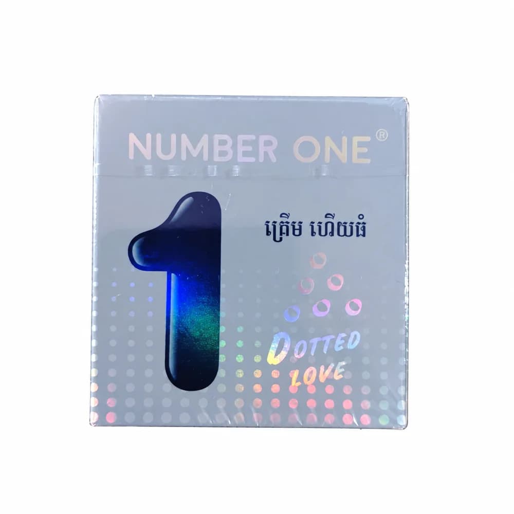Number 1 Dotted Love Condom Width 52 ± 2 mm; length min. 180 mm