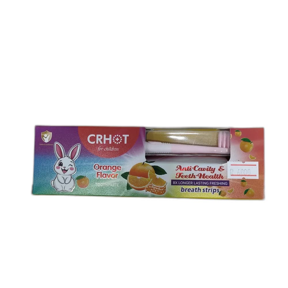 CRHOT Children's Toothpaste with Toothbrush Orange flavor, 50 g