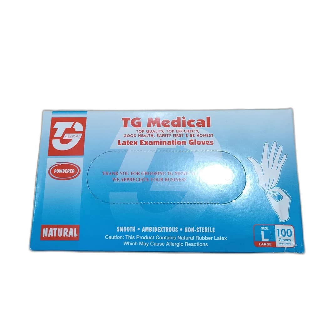 TG Medical Latex Examination Gloves Size L (Large)