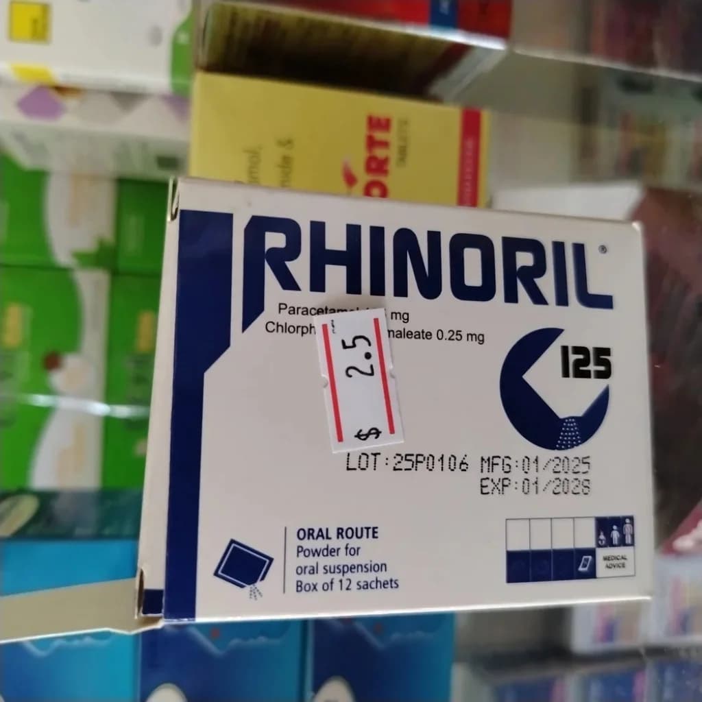 Rhinoril 125 Paracetamol 125 mg, chlorpheniramine maleate 0.25 mg