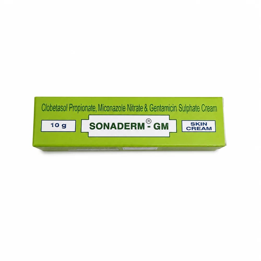 Sonaderm-GM Clobetasol propionate 0.05% / Miconazole nitrate 2% / Gentamicin 0.1%
