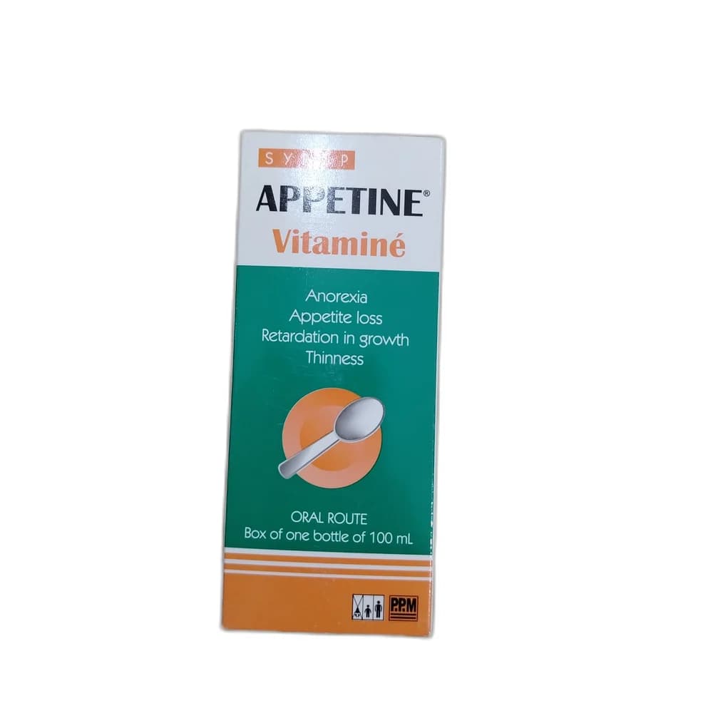 Appetine Vitaminé Cyproheptadine 2 mg + L-Lysine 150 mg + multivitamins / 5 mL