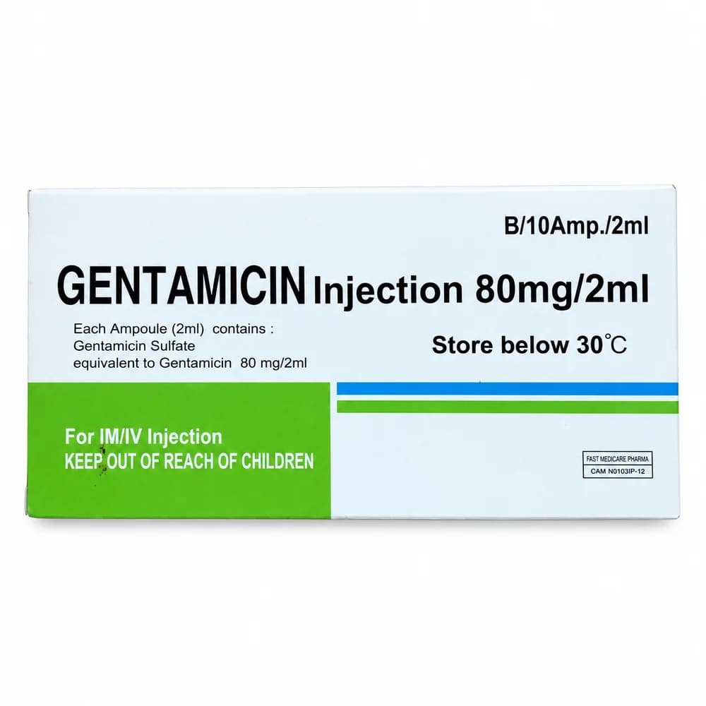Gentamicin 80 mg / 2 ml