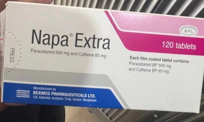 Napa Extra 500mg Paracetamol + 65mg Caffeine