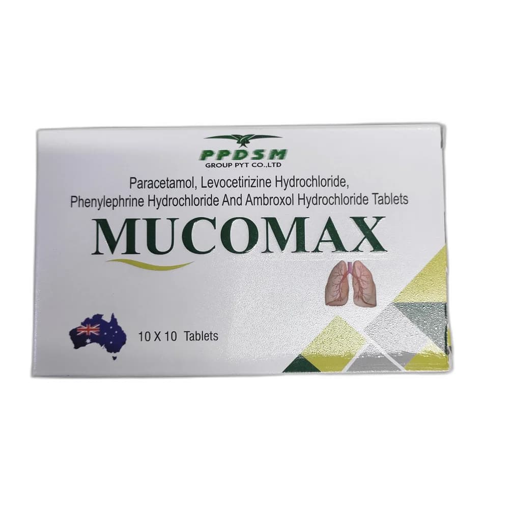 Mucomax 500 mg / 5 mg / 5 mg / 30 mg