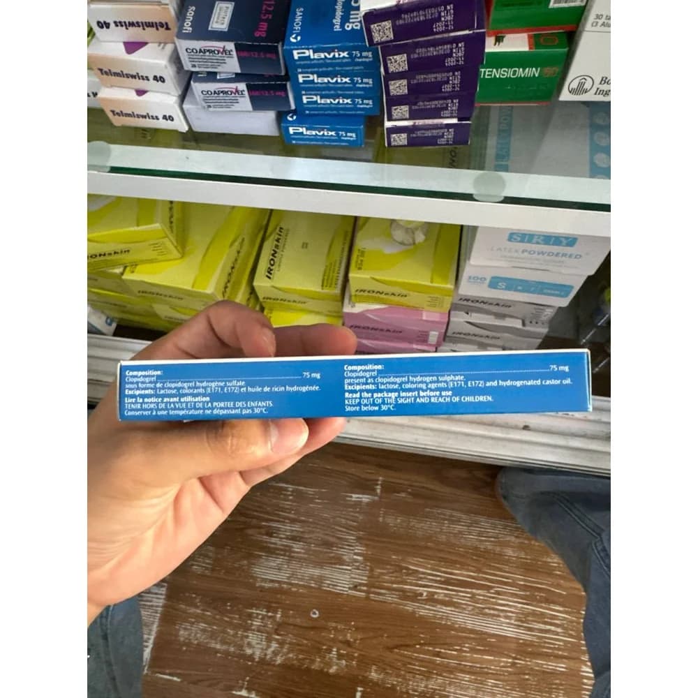 Plavix Clopidogrel 75 mg, 28 tablets