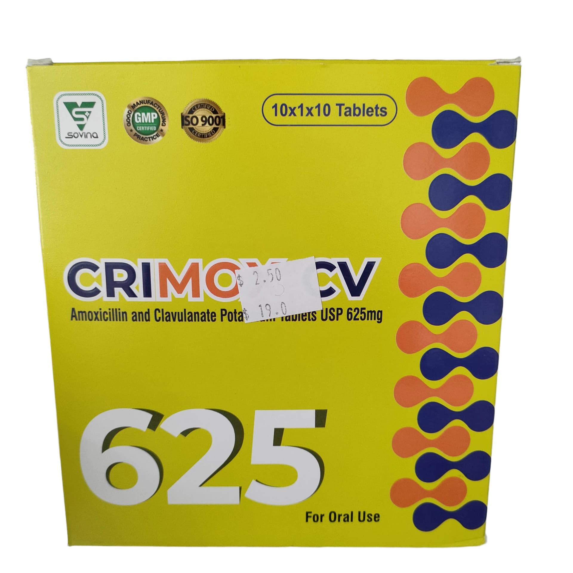 CRIMOX-CV 625 625mg (Amoxicillin 500mg + Clavulanic Acid 125mg)