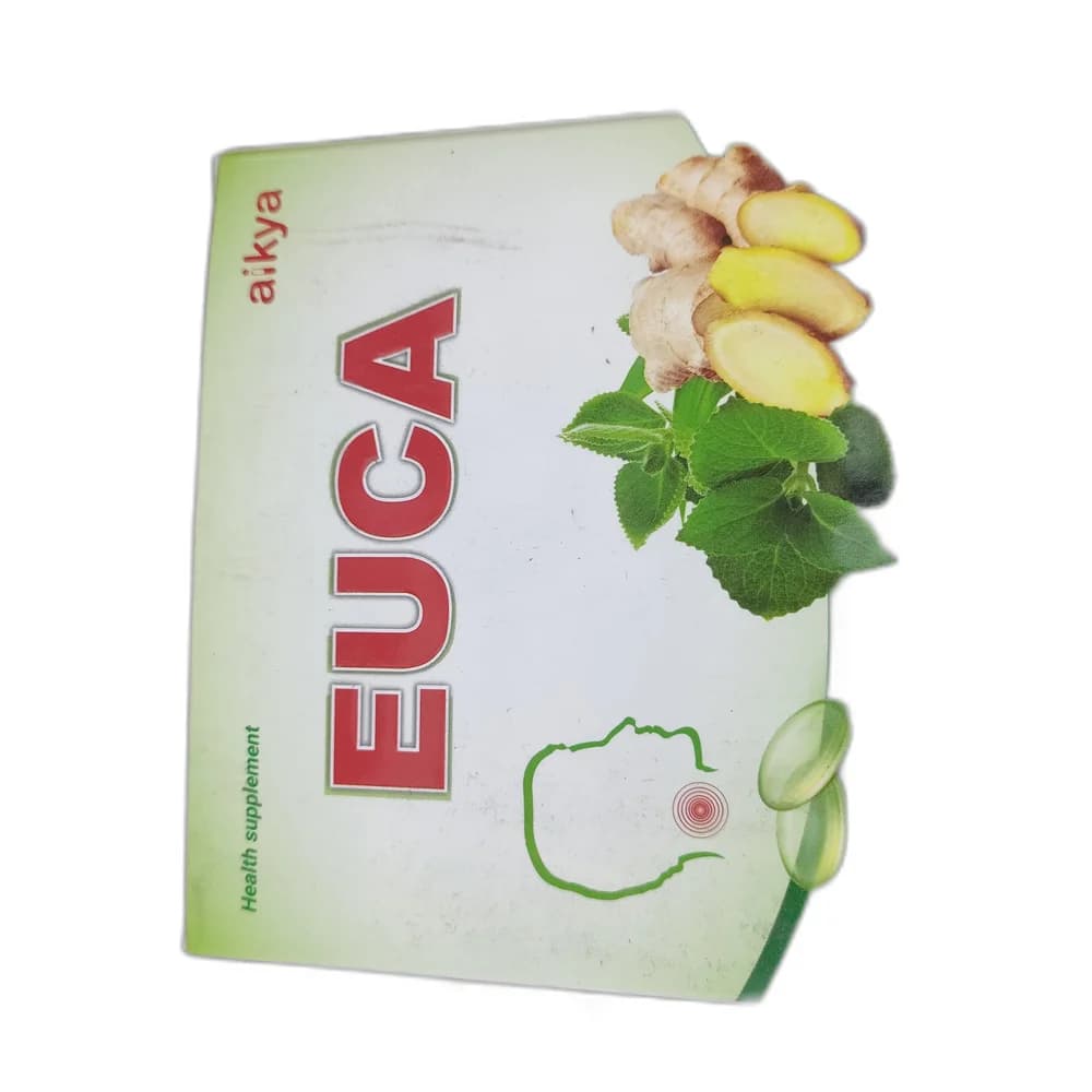 Euca Eucalyptol 100 mg + Menthol 0.5 mg + Oleum Zingiberis 0.18 mg per capsule