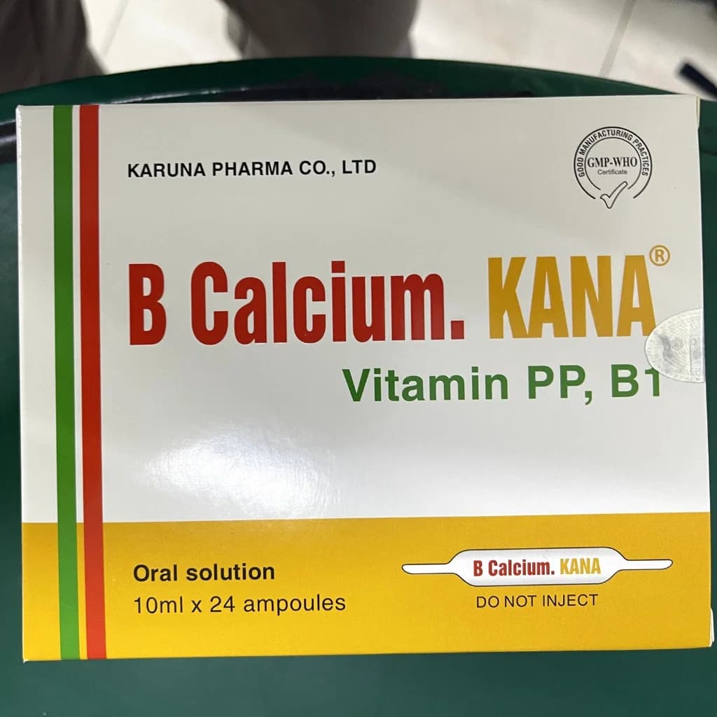 B Calcium. KANA Vitamin PP, B1 10ml