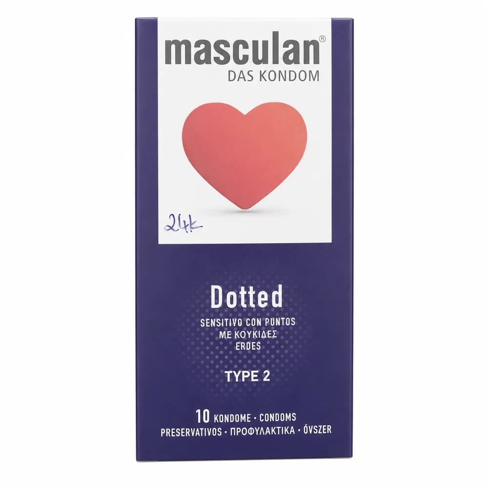 Masculan Dotted condom, Type 2, 10 condoms