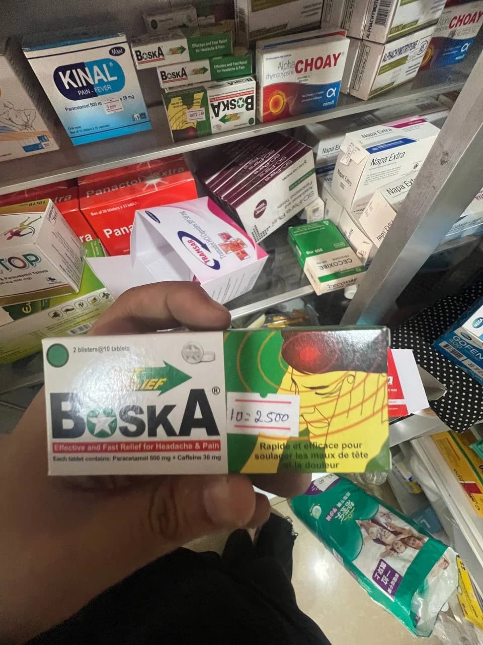 BOSKA Paracetamol 500mg + Caffeine 30mg
