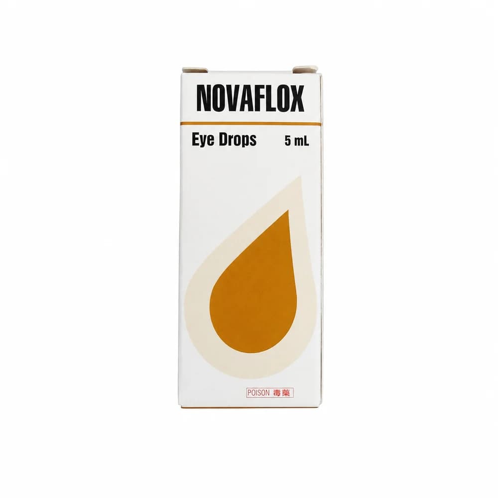 Novaflox Ciprofloxacin 3 mg/mL eye drops, 5 mL