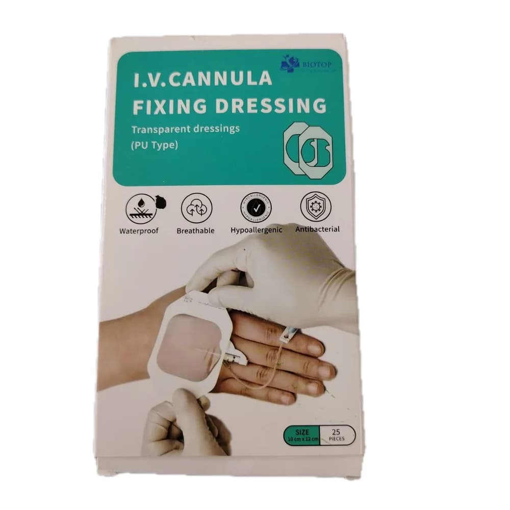 Biotop I.V. Cannula Fixing Dressing 10 cm x 12 cm (transparent PU)